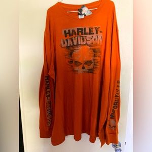 Mens Long Sleeve Harley Davidson T-Shirt Sz 5XL-NWT